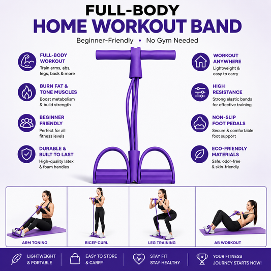 Portable Pilates Bar Kit – Full Body Home Workout & Resistance Training System