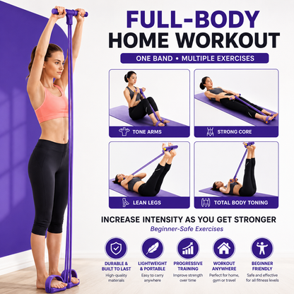 Portable Pilates Bar Kit – Full Body Home Workout & Resistance Training System